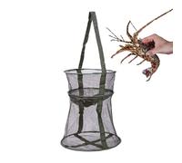 Rete per - Supporto pieghevole a fondo piatto, secchio pieghevole con rete, per gamberetti cattura viva all'aperto, acqua dolce e salata, mare lago fiume uomini donne principianti