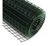 4.64€/m Rete metallica quadrata acciaio zincato 25x25mm 50cmx5m verde Rete per v