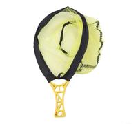 Rete pieghevole da pesca a mosca con borsa a rete a nido d'ape per atterraggio, struttura in metallo leggero con impugnatura antiscivolo luminosa e gancio in vita, colore viola, dimensioni 46 x 29 x