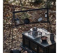 Rete portaoggetti arrotolabile per configurazione a nido d'ape, per campeggio, auto, organizer in nylon con punti di fissaggio (tromba piccola)