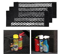 Rete Portaoggetti per Auto Bagagliaio (3 Pcs 60×25cm), UIHOL Storage Net Organizers con adesivi per Car Sedile Groceries, Tasca Telo Protettivo Mesh Net per Universale per SUV, Truck di Auto