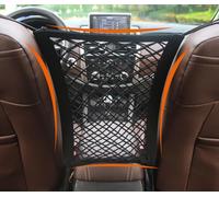 Rete Portaoggetti per Auto per Fiat 500e | 500X | 500e Abarth | 600 | 600e Abarth, Elastica con Ganci, Aumenta Spazio di Archiviazione Rete Barriera Divisoria,D Double Layer B-SUV