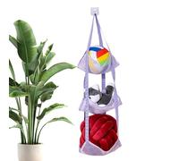 Rete portaoggetti per palloni - 80 x 30 x 20 cm, organizer sportivo da appendere, con cinturino in tessuto | Pallacanestro pallavolo e calcio Attrezzature per garage, sala giochi, casa, camera dei