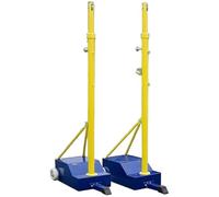 Rete portatile da badminton con palo e rete da pallavolo per tennis all'aperto con ruote e base