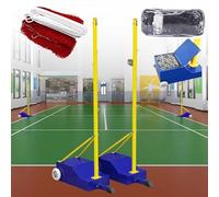Rete portatile da pallavolo con base resistente, pali regolabili in altezza per cortile, badminton, bambini, adulti, stadio scolastico