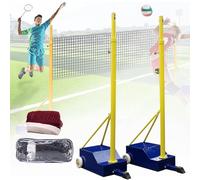Rete portatile per badminton e pallavolo, facile da installare e base resistente, per sport scolastici e familiari