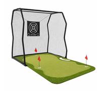 Rete Pratica Golf, Set Allenamento | rete pratica - tappeto superficie 2x4m, tappeto superficie comfort 2x4m, tappetino colpo 1.5x1.5m - per divertimento