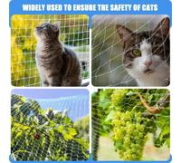 Rete protettiva per balcone, trasparente, per ortaggi e frutta, con fibbia in plastica fissa, rete bianca per gatti, rete di protezione per animali domestici per balcone, finestre, interni ed esterni