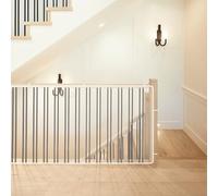 Rete Protezione 111 x 120 cm Robusta e Regolabile Rete di Sicurezza Universale Durevole per Scale, Terrazze Ri, Bianco