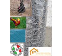 Rete recinzione Tripla Torsione zincata 25/3 H 100 mt 50 galline polli voliera
