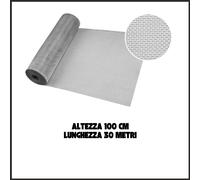RETE RICAMBIO ZANZARIERA IN ALLUMINIO PER PORTE FINESTRE ALTEZZA 100 CM GRIGIA