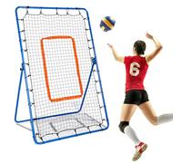 Rete rimbalzante per pallavolo, 1,8 x 9,2 m, regolabile a 5 angolazioni, rete per rimbalzo, bersaglio per allenamento pallavolo, attrezzatura da allenamento con rete in PE e corde elastiche per