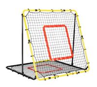 Rete Rimbalzo Calcio Pieghevole, 1.2 x 1.2m Reti da Rimbalzo per Pallavolo, Rete PE a Doppio Strato, Angolo Regolabile, Formazione Sulle Competenze per Calcio, Pallavolo e Pallacanestro