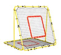 Rete Rimbalzo Calcio Pieghevole, 1.2 x 1.2m Reti da Rimbalzo per Pallavolo, Rete PE a Doppio Strato, Angolo Regolabile, Formazione Sulle Competenze per Calcio, Pallavolo e Pallacanestro
