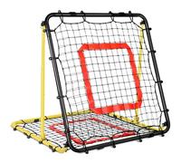 Rete Rimbalzo Calcio Pieghevole, 85 * 85 cm Rete da Rimbalzo per Pallavolo, Reti PE a Doppio Strato, Angolo Regolabile, Formazione Sulle Competenze per Calcio, Pallavolo e Pallacanestro