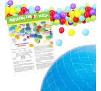 Rete riutilizzabile per palloncini da 4,9 x 0,9 m, per rilascio a soffitto, rete per 200 palloncini, decorazioni per matrimoni, compleanni, lauree, baby shower, feste di Capodanno, eventi aziendali