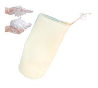 Rete schiumogena per saponette, rete con coulisse, rete per la pulizia del viso, facile creazione di bolle, crea schiuma extra densa per il lavaggio del viso e del corpo