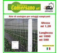 Rete sostegno per ortaggi rampicanti rotoli altezza mt1,20 lunghezza 1000-500mt;