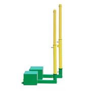 Rete sportiva portatile, regolabile, per pallavolo, badminton, pickleball, facile da installare, con base ponderata per allenamento