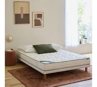 Rete tappezzata con doghe extra piatte Bianco 140 x 200 cm