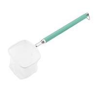 Rete telescopica estensibile per pesci e gamberetti, verde, rotonda, per acquario, con maniglia di rilascio, a maglia fine, per acquario, per acquario, stagno, cibo, detriti, (Boca cuadrada)