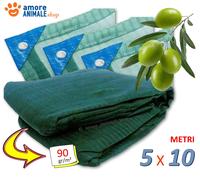 RETE Telo per RACCOLTA OLIVE → 90 gr/m² Reti ANTISPINA Rinforzate CON OCCHIELLI