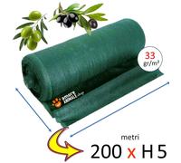 RETE Telo ROTOLO Reti RACCOLTA OLIVE → 167xH6 mt. 33 gr/m² ANTISPINA Antistrappo