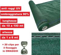 Rete Telo Telone Ombreggiante Verde Ombra 90% Frangivista Frangisole Oscurante
