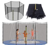 Rete trampolino 6/8/10/12/13/14/16 piedi, Rete di sicurezza sostitutiva per trampolino, struttura rotonda Valido per 6/8/12 barre, escluso telaio e palo(10ft-6 poles)
