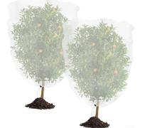 Rete traspirante per uccelli a 60 maglie con cerniera, copertura protettiva per piante ispessita per alberi da frutto, protezione anti-parassiti per mele, pesche, ciliegie, confezione da 2 (100 x 140