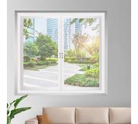 Rete Zanzariera Fissa 50x100cm Bianco Protezione Adesiva contro le Zanzare Nastro Magico su tutto il Perimetro Anti Insetti Antizanzare