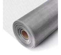 Rete Zanzariera Rotolo - Zanzariera Porta Finestra in Acciaio Inox 304 -Zanzariera Metallica 20 Maglie per Filtrazione Zanzariere e Prese d'Aria Zanzariera Finestra,W:1.2m/47in,L:5m/16ft