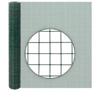 Rete ZINCATA E PLASTICATA VERDE 5MT - maglia 12x12mm - H100 - IN ROTOLO