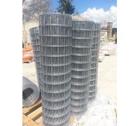 Rete zingta elettrosaldata-maglia 5x7,5cm-per recinzione rotolo da mt 25