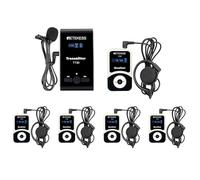 Retekess T130-T131 Sistema di Guide Turistiche, Set di Guide Turistiche con Cuffie, Wireless Tour Guide System, PLL Tecnologia, 60 M, Adatto per tour a piedi della città