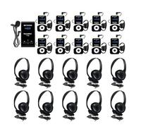 Retekess T130 Wireless Tour Guide Headsets System, Whisper Tour Guide System, Tour Guide Microphone and Speaker, Cuffie a forma di D, Interpretazione Attrezzature per visite in fabbrica, Turismo
