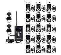 Retekess T130S Sistema Guida Turistica, Sistema Wireless con Microfono Lavalier, per Spiegazioni Multiutente, Portata 100 M, Qualità Audio Nitida, Formazione per Guide Turistiche