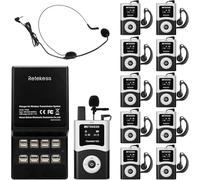 Retekess T130U (T130 4rd) Audio Guide Tour Guide System, Wireless Sistema Di Guida Turistica, U-Band, 200m, 16 Porte Di Ricarica USB, Bluetooth Trasmettitore, Adatto a Musei, Fabbriche e Chiese