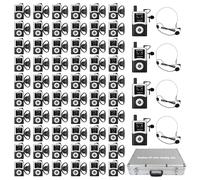 Retekess T130U (T130 4rd) Sistema Di Guida Turistica Whisper, 4 Trasmettitori e 60 Ricevitori, U-Band, 40h, 200m, Modalità Digitale U-Band, Custodia Di Ricarica a 60 Slot, Gruppi Turistici Applicabili