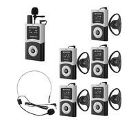 Retekess T130U (T130 4rd) Sistema di Guida Turistica Wireless, Microfono per Guida Turistica, 200 m, Banda U Qualità Audio Nitida, Funzionamento Con un Solo Tasto, Adatto per chiese, scuole e viaggi