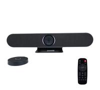 Retekess TC201 Videoconferenza con Microfono, Webcam conferenza PTZ 4K, Array di 4 Microfoni, Tech di Elaborazione 3A, Ai Tracciamento Degli Altoparlanti, per Sala Riunioni da 6-12 Persone