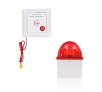 Retekess TH103P Sistema di Allarme, Suono e Luce del Sistema di Chiamata, Distanza di lavoro di 200 m,IP54 Impermeabile Pulsante Chiamata Con SOS Corda di Tirare per Paziente Anziano, Personale Casa