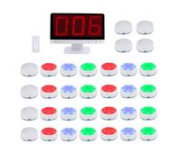 Retekess TM101 Sistema Cicalini Risposta Wireless 32 Pulsanti | per Concorsi di Dibattito, Gare di Conoscenza, Display Incluso, Wireless, Risposta Veloce