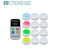 Retekess TM102 Quiz wireless Gioco di risposta Sistema cicalino 3 modalità di risposta 4 stati di colore per spettacoli di giochi da competizione Gioco di società in famiglia 1 pcs button