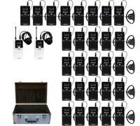 Retekess TT116 Sistema di Guida Turistica, Audio Tour Guide System, Cuffie D, 200m, Riduzione del Rumore, con Custodia di Ricarica Portatile a 30 Slot per Turismo, Fabbrica, Conferenza