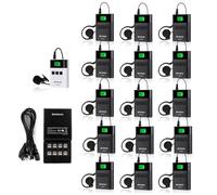 Retekess TT122 Wireless Sistema di Guida Turistica, 150 m, 2.4G, Sistema di Guida Audio da con Base di Ricarica a 16 Slot TT002 per Fabbrica, Turismo