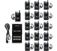 Retekess TT126 Two-Way Tour Guide System, 2 Way Communication Device, 280m, Sistema di Comunicazione Wireless per L'addestramento dei Cavalli (1 Trasmettitore, 15 Ricevitori e 1 Caricatore USB)