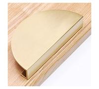 RETENA Brass Cupboard Handles, Golden Semicircle Handle Furniture Door Knobs, Light Luxury Cabinet Handles Drawer Pulls Handle, Modern Simple Drilling Installation (1 PC) (Color : Gold, Size : 15cm)