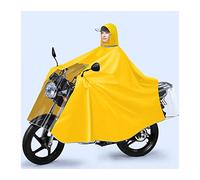 RETENA Cycling Raincoat, Waterproof Hooded Rain Poncho, Windproof Unisex Rain Cape, for Bike, Ebike, Motorcycle, Mobility Scooter Rain Poncho Cover (Color : Yellow, Size : L_No Mirror)