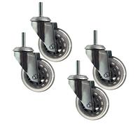 RETENA Trolley Swivel Wheel Furniture, 4pcs Mute Swivel Wheel, Double Bearing Castor, Universal Brake Casters with Threaded Rod, Protect Your Carpet/Hardwo (Color : 4brake, Size : M12)